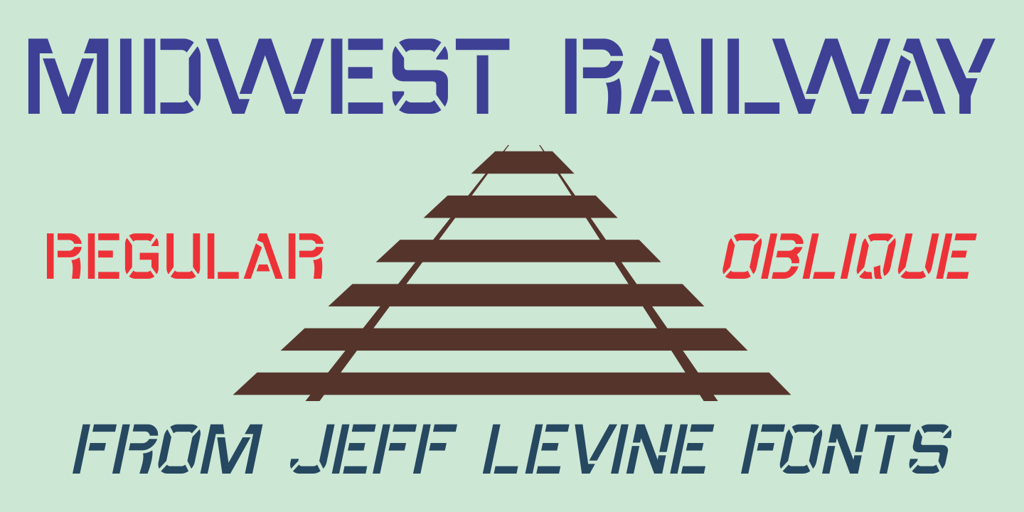 Пример шрифта Midwest Railway JNL #1